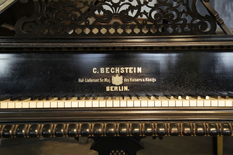 Bechstein model C ornate brass name plate