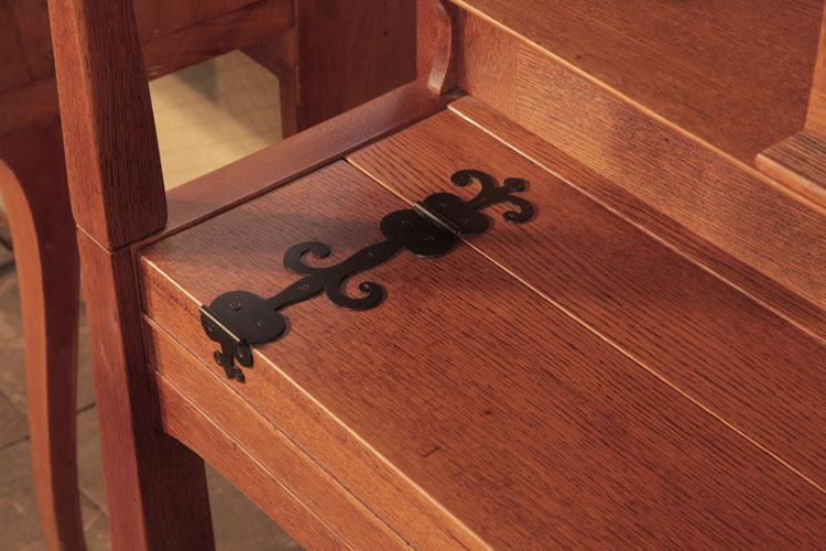 Bechstein large iron hinges with trefoil embellishment