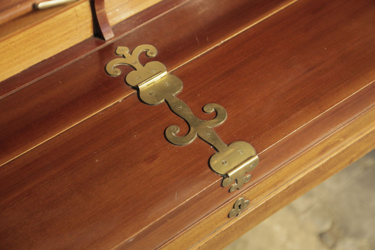 Large brass hinges in a trefoil design 