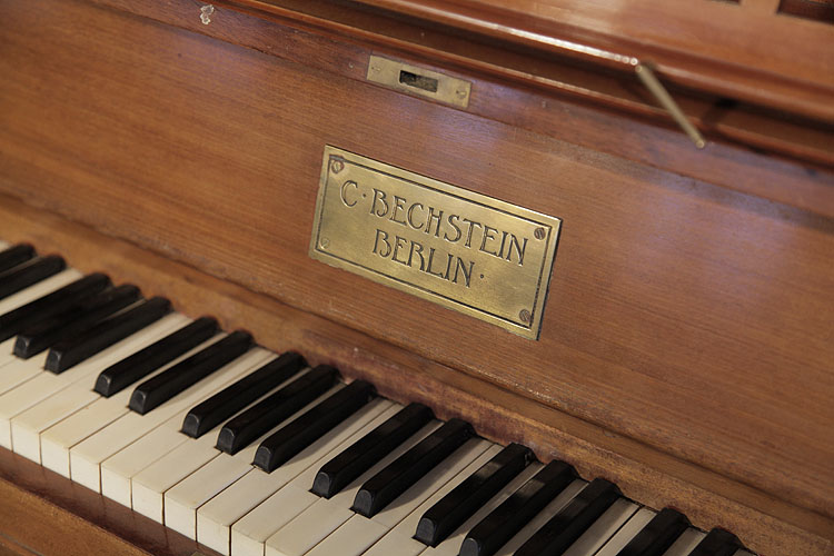 Bechstein manufacturer's name engraved on a brass plate
