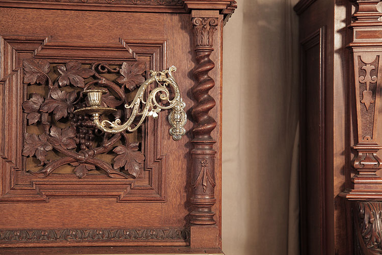 Biese Hof carved barley sugar pilaster with Corinthian capital and swag decoration