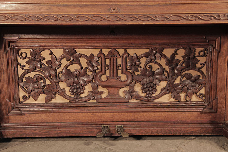 Biese Hof carved bottom panel featuring grapes, vine leaves and a central lyre