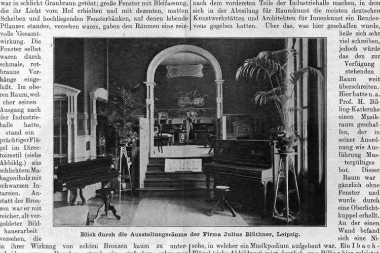 Blüthner showroom in Leipzig - 1910