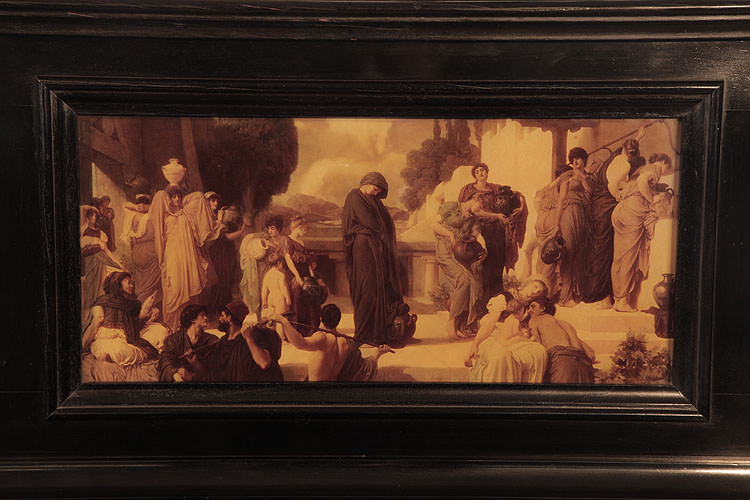 Brinsmead central panel featuring a crytstoleum of a Classical scene