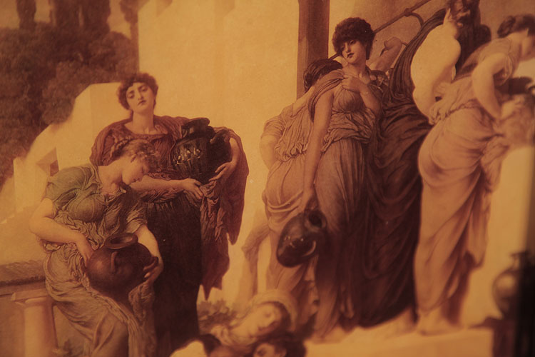 Crystoleum detail: Women wait in line to fill their urns 
