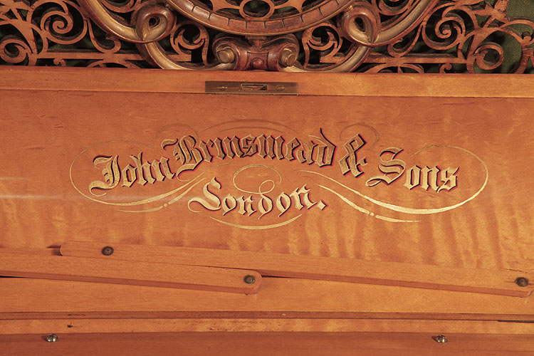 Brinsmead piano manufacturers logo on fall