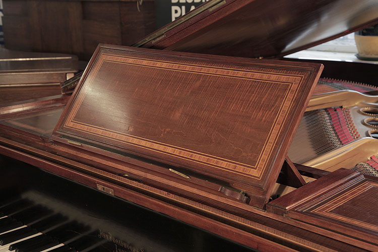 Broadwood music desk with satinwood crossbanding and stringing accents