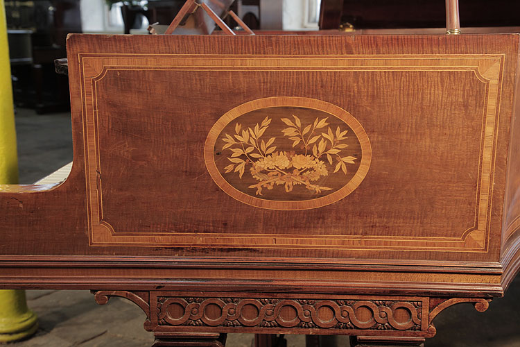 Broadwood inlaid plaque featuring flowers and foliage  