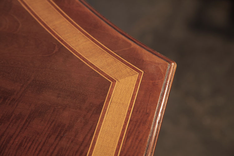 Broadwood piano lid stringing inlay  