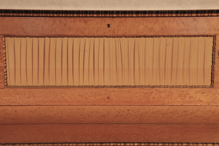 Chappell cut-out front panel backed with pleated gold fabric