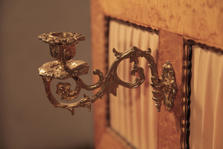 Chappell ornate brass candlesticks featuring scrolling foliage and floral motifs