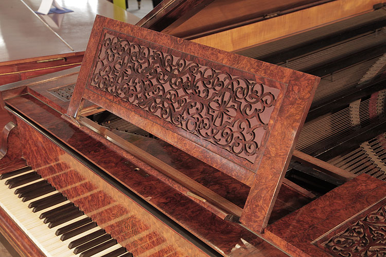 Erard piano music desk in an openwork arabesque design