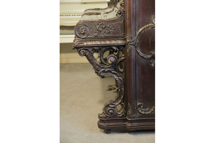Francke ornately carved, reverse scroll legs