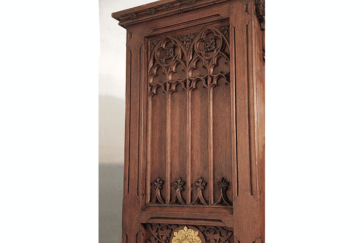 Gebruder Knake Gothic arches and tracery on piano cabinet