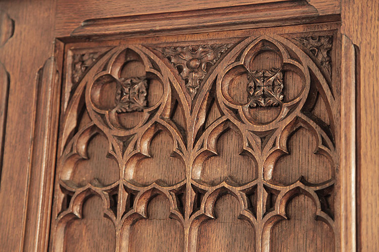 Gebruder Knake carved, Gothic tracery detail