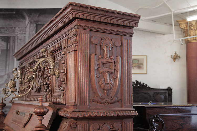 Georg Fortner ornately, carved side panel  