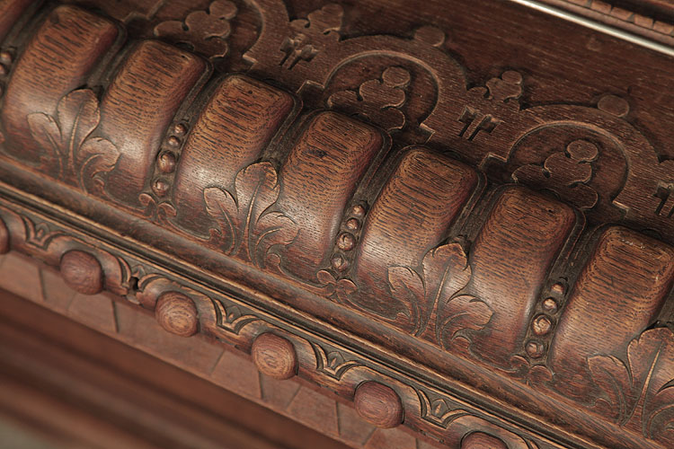 Georg Fortner piano fall featuring carved foliage 