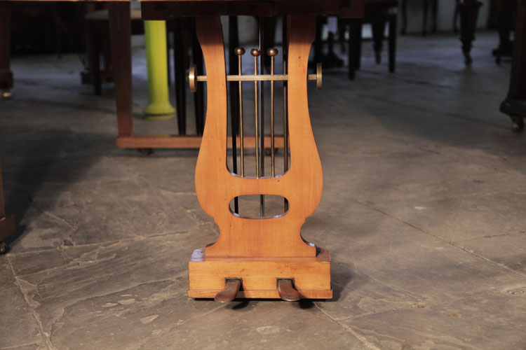 Ibach traditionally shaped, two-pedal piano lyre  
