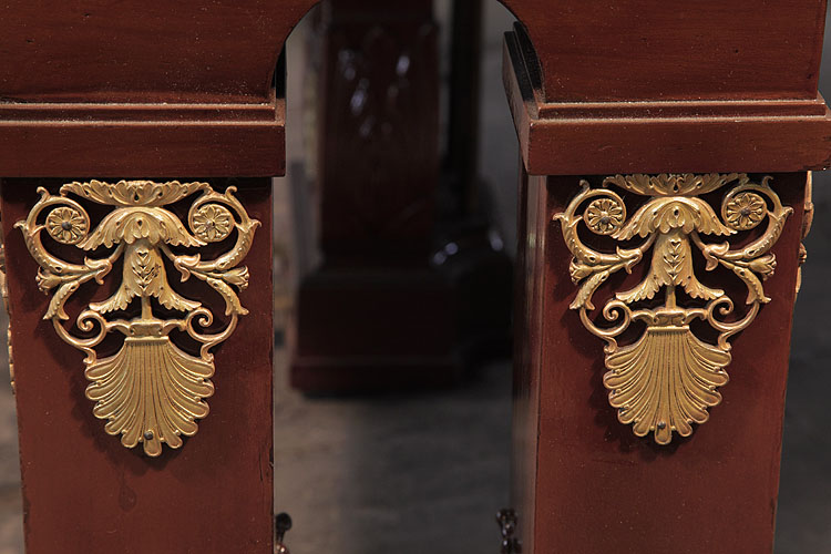 Ibach ormolu mount detail on piano legs