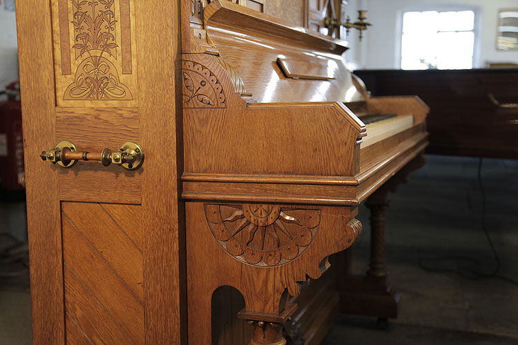 Ibach carved piano cheek detail