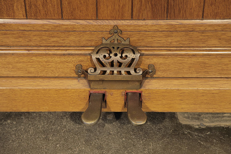 Ibach piano pedals with ornate brass foot plate 