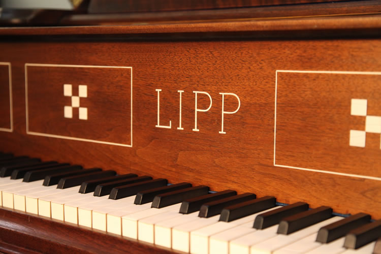 Lipp  name on piano fall with inlay