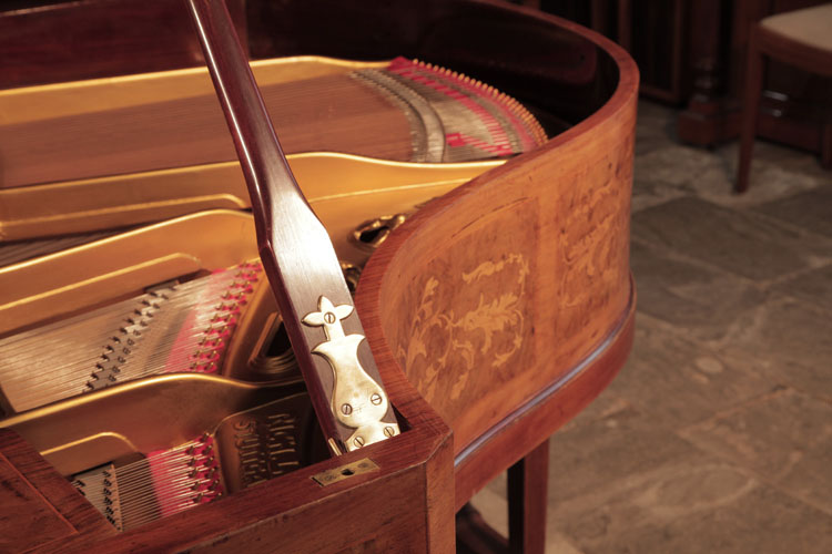 Lipp piano lid stay with decorative hinge 