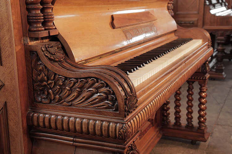 Pfaffe piano cheek carved with flowers and foliage