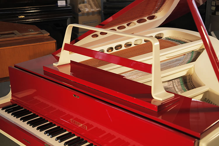 Rippen minimal openwork music desk with a contrasting  bar in cherry polyester