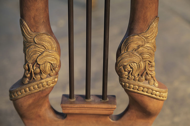 Soren Jensen carved piano lyre gilt detail
