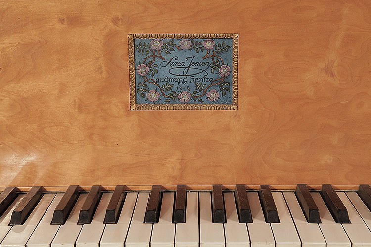 Soren Jensen hand-painted, plaque with manufacturers name on fall and the artist Gudmund Hentze