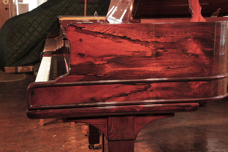 Steinway Model A piano cheek with dual linear case moulding