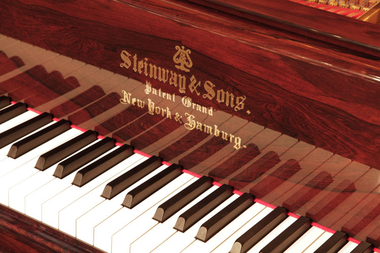 	Steinway piano manufacturers logo   on fall