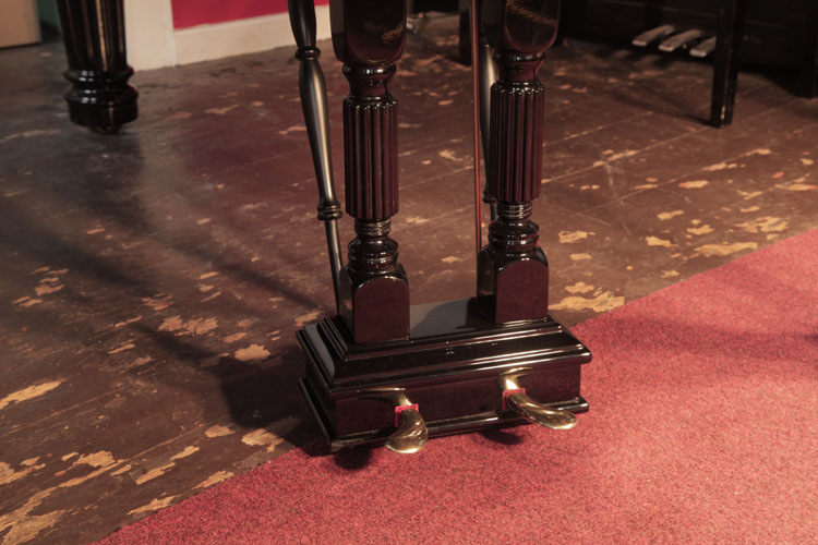 Steinway Model O two-pedal piano lyre with fluted spindles 