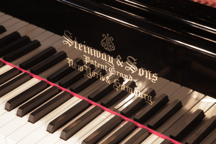 	Steinway piano manufacturers logo  on fall