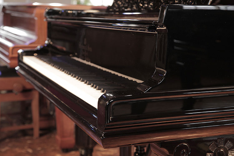 Steinway Model A serpentine piano cheek   with dual linear case moulding
