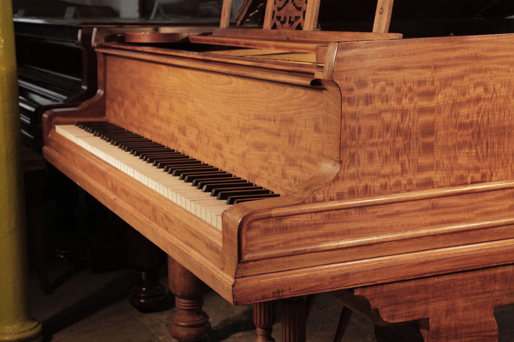 Steinway Model A piano cheek with dual linear case moulding
