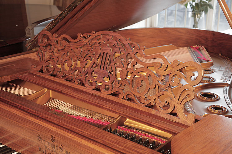 Steinway filigree  piano music desk in an arabesque design with central lyre motif