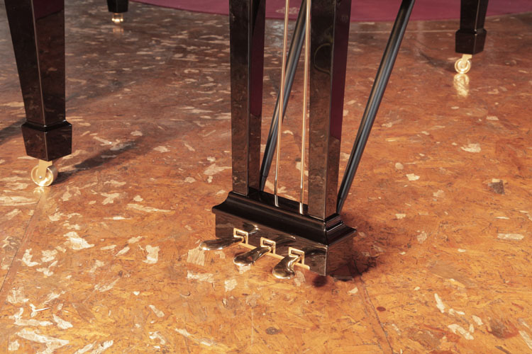 Steinway Model B three-pedal piano lyre with square spindles 