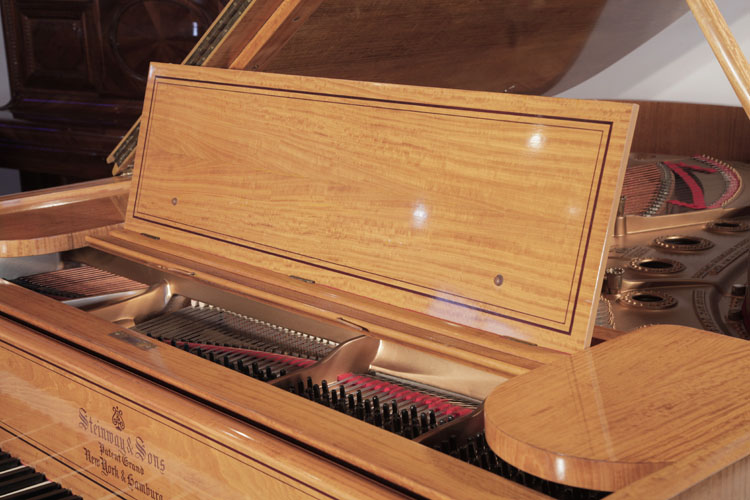 Steinway Model B piano music desk with stringing inlay