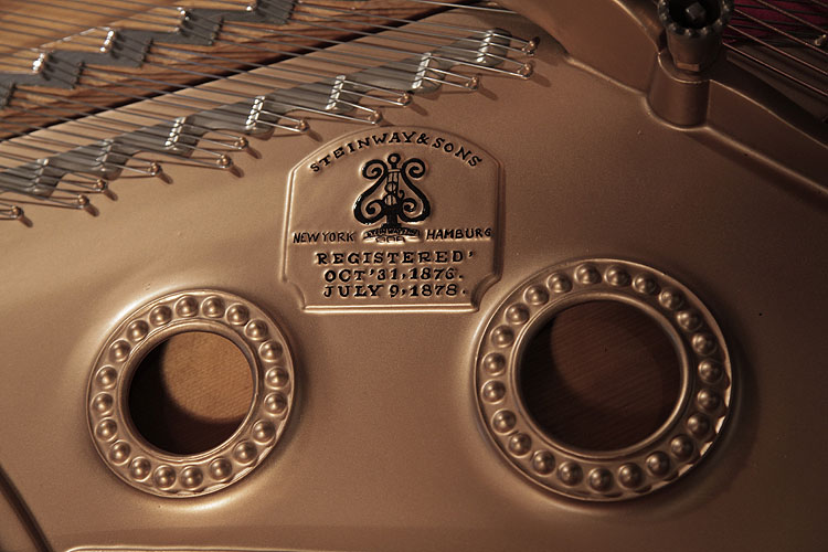 Steinway manufacturer's name on frame