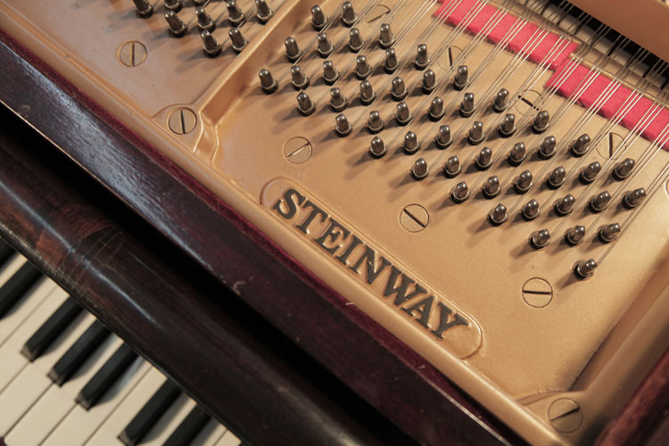 Steinway manufacturer's name on frame