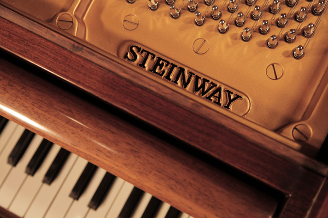 Steinway manufacturer's name on frame