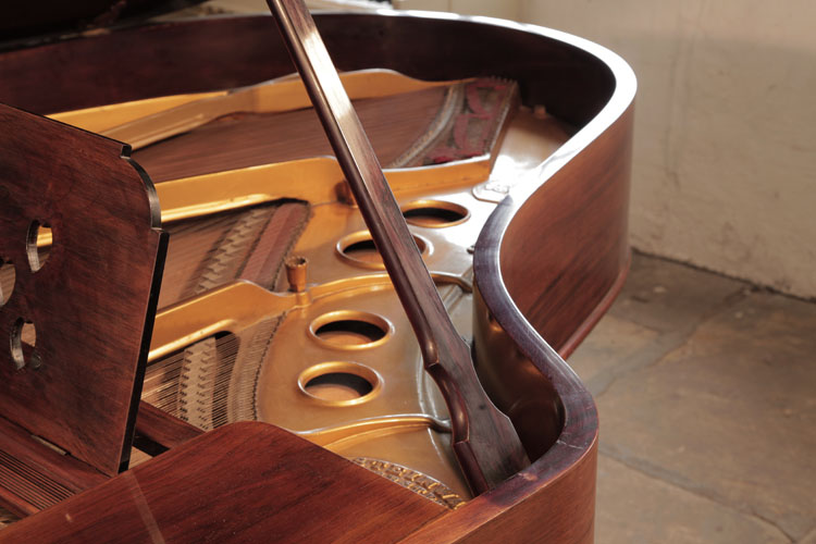 Steinway rosewood wood grain detail