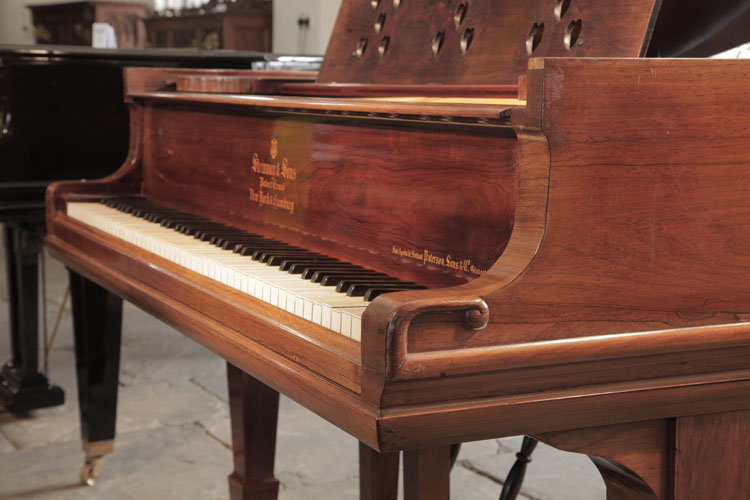 Bespoke Steinway  piano music desk featuring cut out hearts