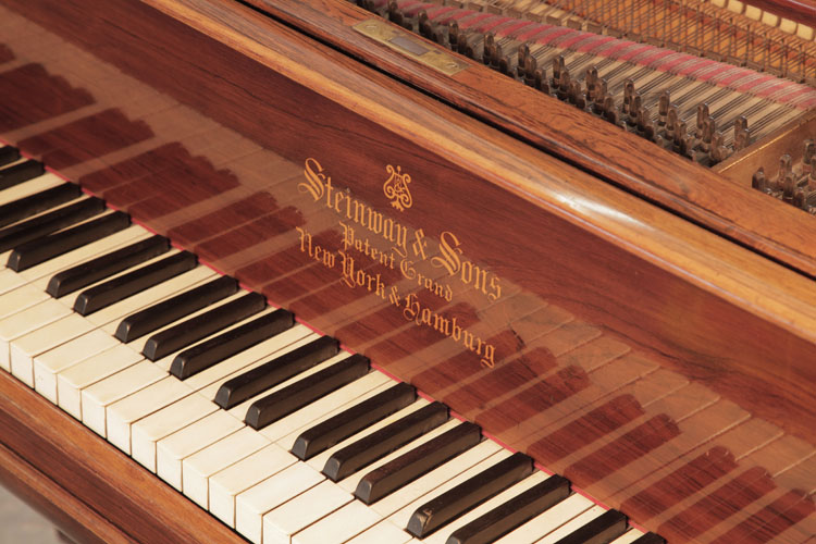 	Steinway piano manufacturers logo on fall