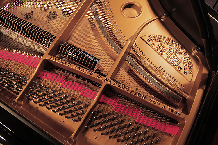 Steinway rebuilt instrument. Piano rebuilt in Germany by Steinway Academy trained technicians using 100% Steinway parts 