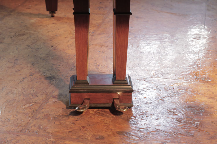 Steinway Model O two-pedal piano lyre with brass pedals