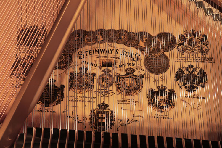 Steinway  rebuilt instrument. Piano has been rebuilt in Germany by Steinway Academy trained technicians using 100% Steinway parts