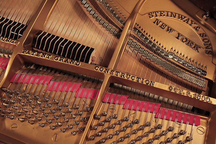 Steinway rebuilt instrument. Piano has been rebuilt in Germany by Steinway Academy trained technicians using 100% Steinway parts.